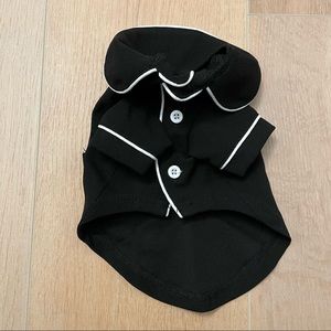💗 NWOT Dog Black with White Piping PJ Shirt